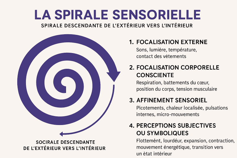 la spirale sensorielle en hypnose