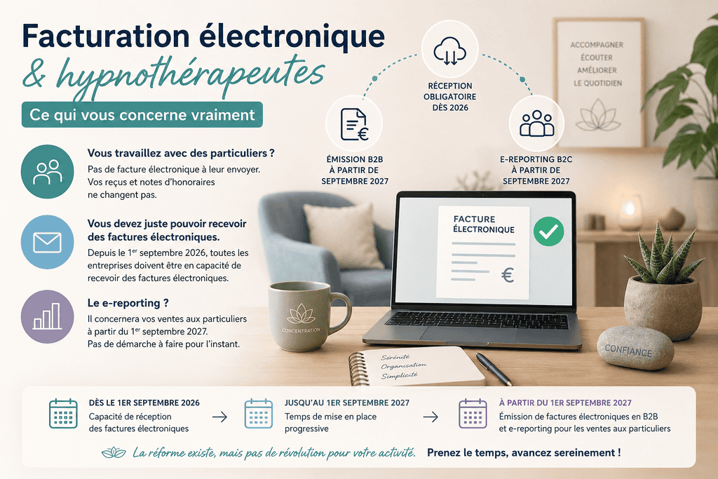 Facturation électronique autoentrepreneurs hypnothérapeutes