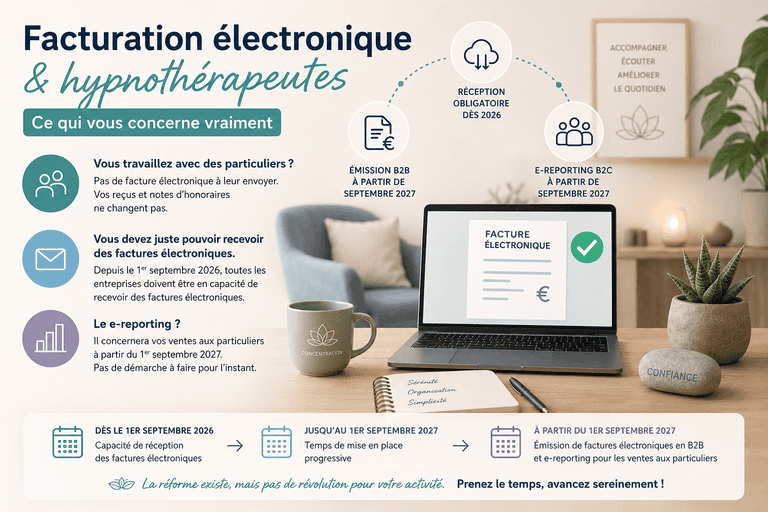 Facturation electronique - ce qui concerne les hyp nothérapeutes